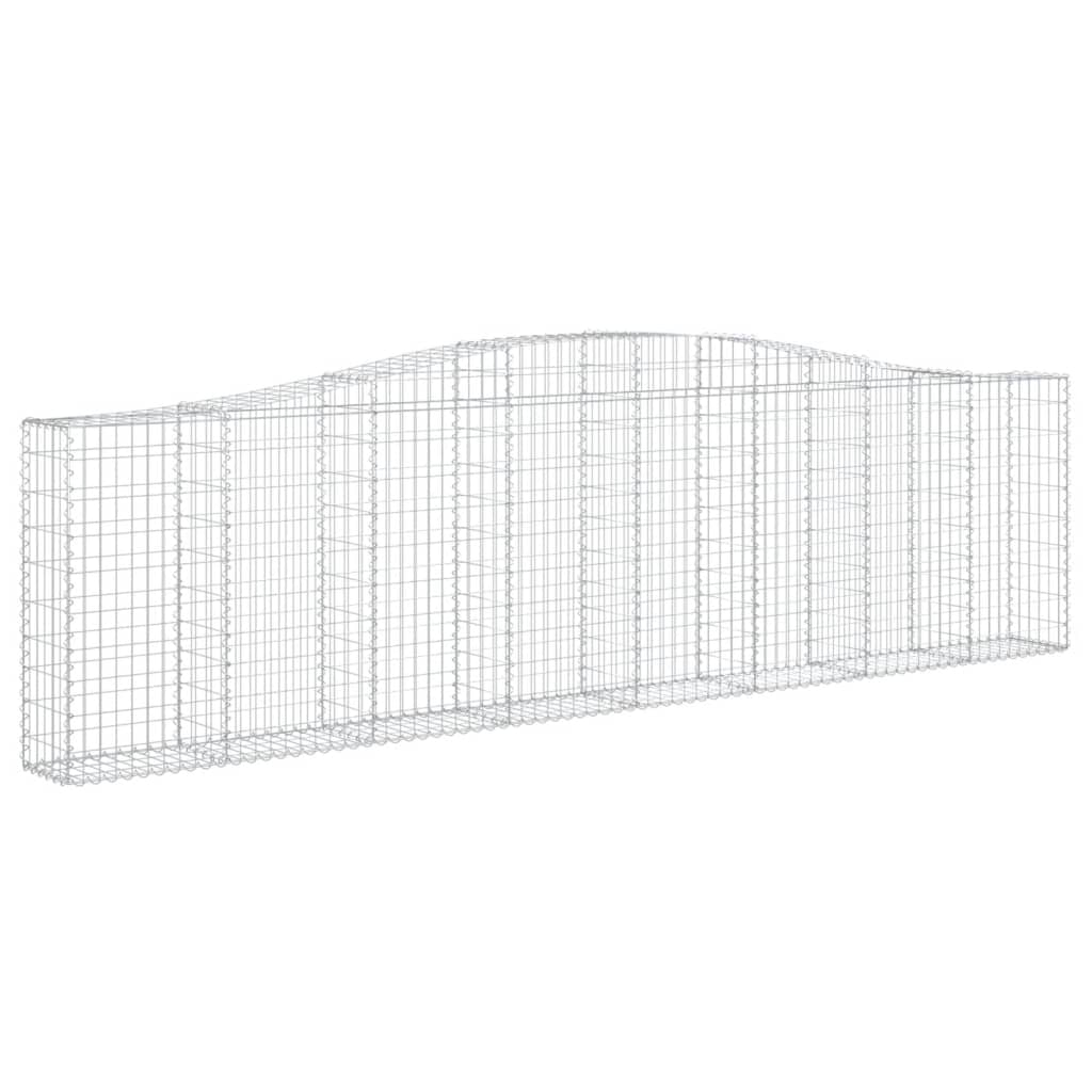 Išlenkti gabiono krepšiai, 6vnt., 400x30x100/120cm, geležis