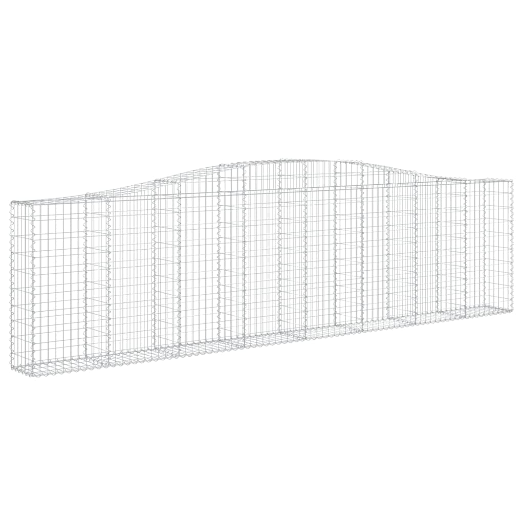 Išlenkti gabiono krepšiai, 10vnt., 400x30x100/120cm, geležis