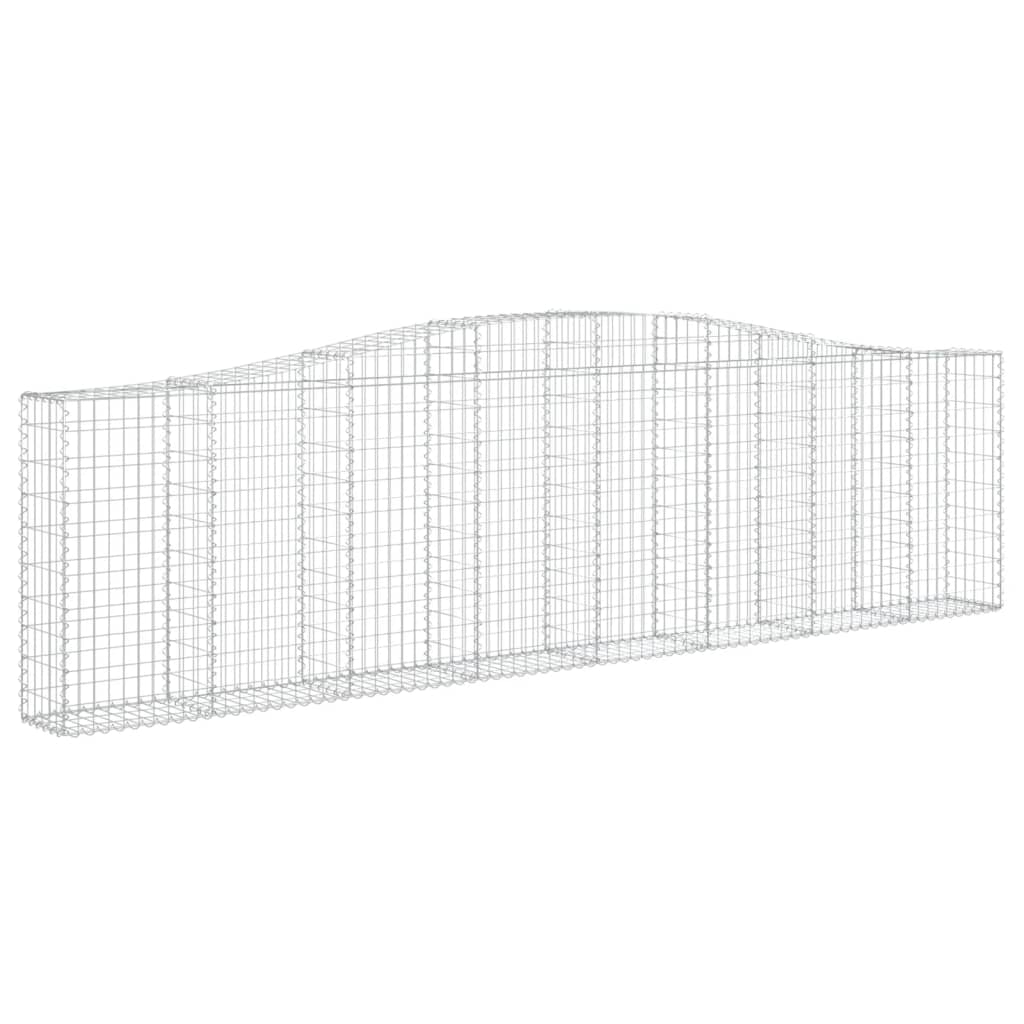 Išlenkti gabiono krepšiai, 20vnt., 400x30x100/120cm, geležis