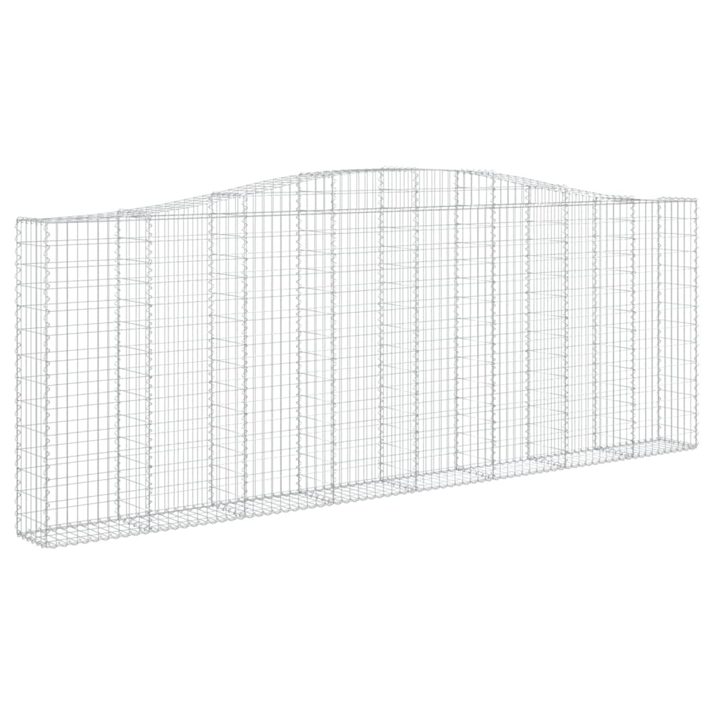 Išlenkti gabiono krepšiai, 4vnt., 400x30x140/160cm, geležis