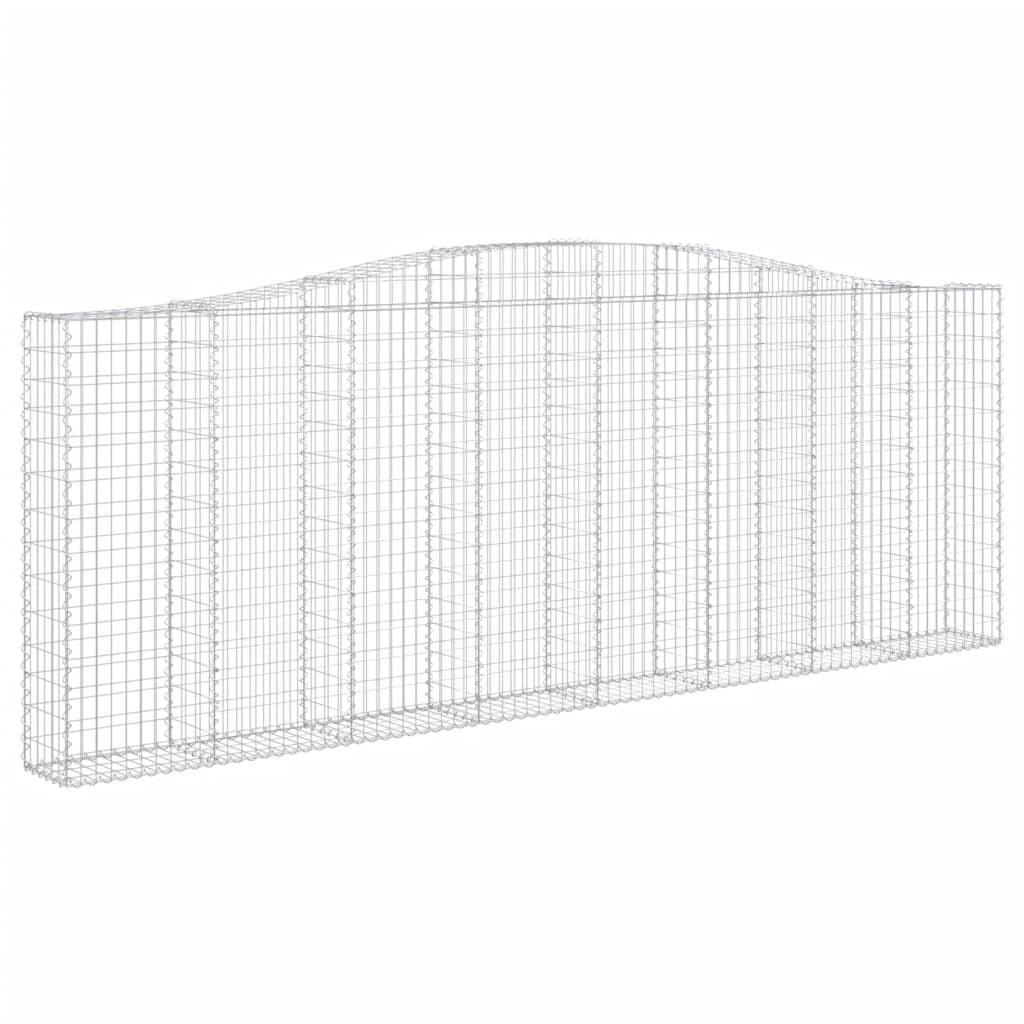 Išlenkti gabiono krepšiai, 15vnt., 400x30x140/160cm, geležis