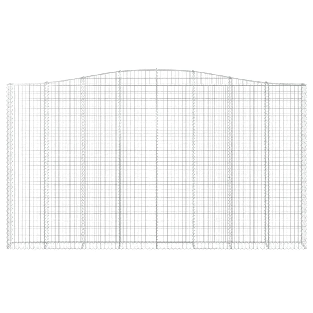 Išlenkti gabiono krepšiai, 2vnt., 400x30x220/240cm, geležis