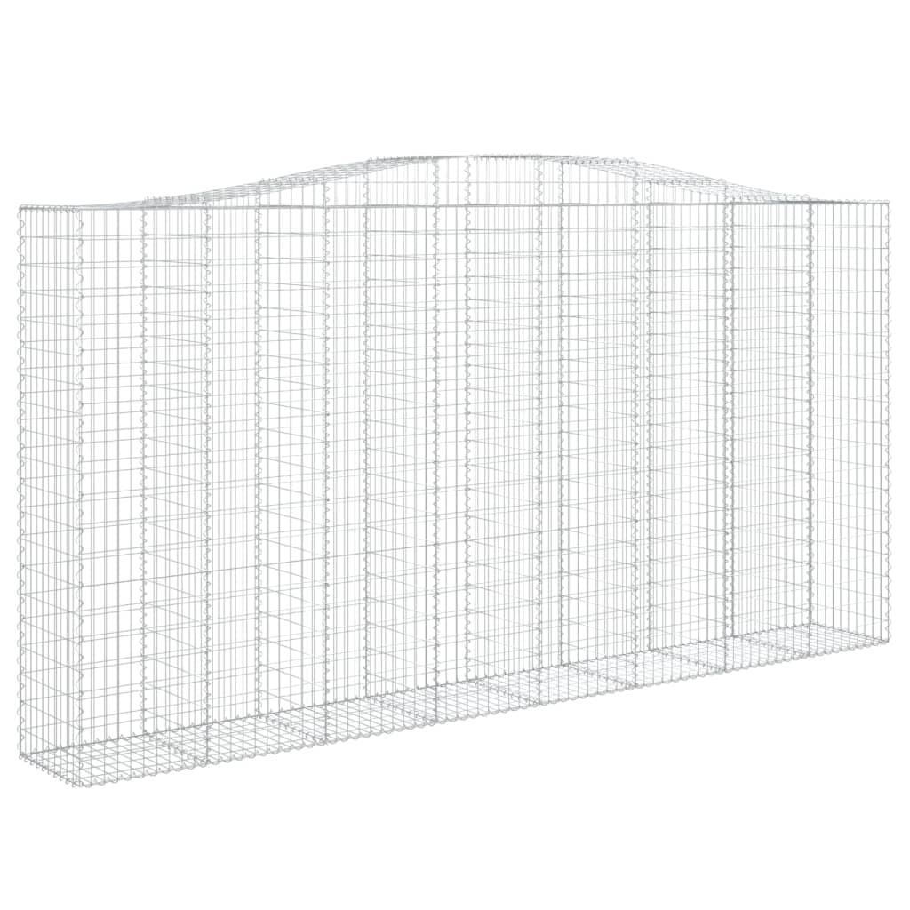 Išlenkti gabiono krepšiai, 5vnt., 400x50x200/220cm, geležis