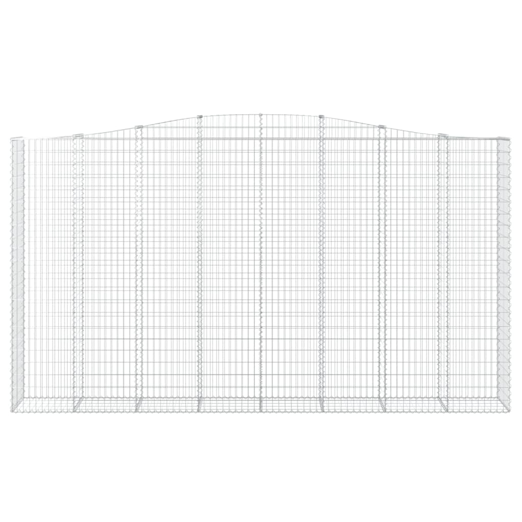 Išlenkti gabiono krepšiai, 3vnt., 400x50x220/240cm, geležis