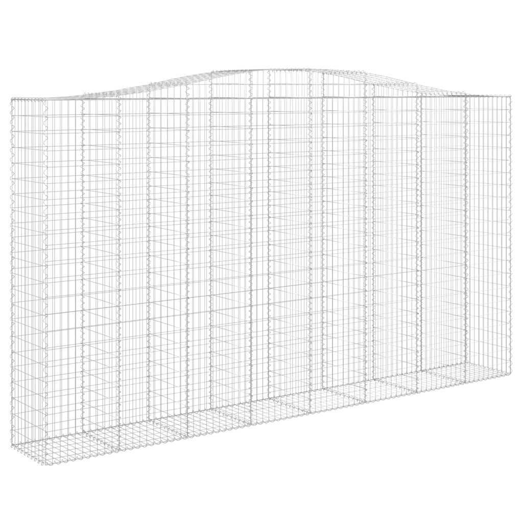 Išlenkti gabiono krepšiai, 6vnt., 400x50x220/240cm, geležis