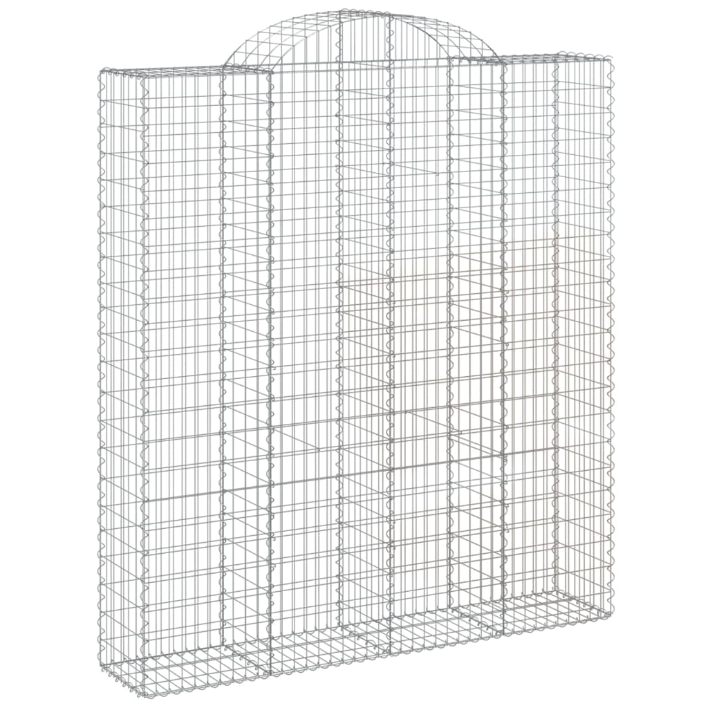 Išlenkti gabiono krepšiai, 2vnt., 200x50x220/240cm, geležis