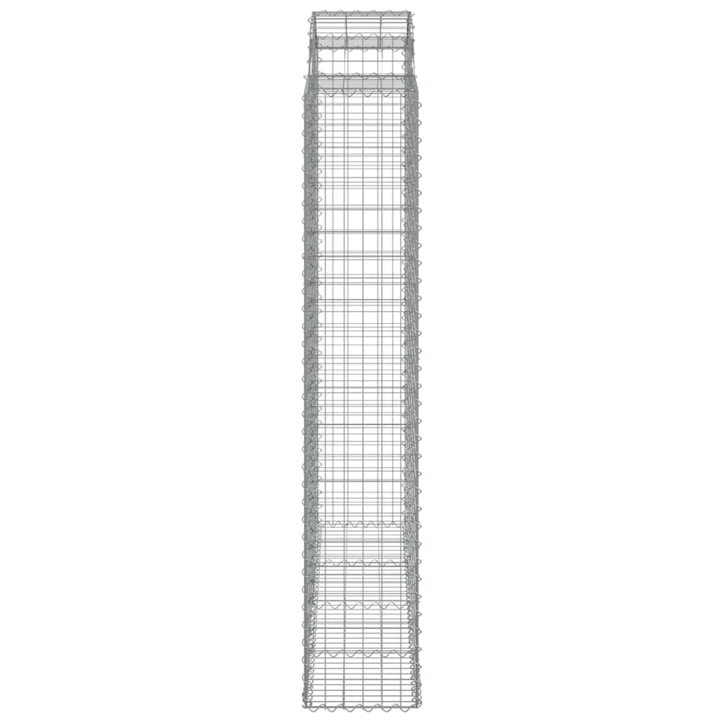 Išlenkti gabiono krepšiai, 2vnt., 200x50x220/240cm, geležis