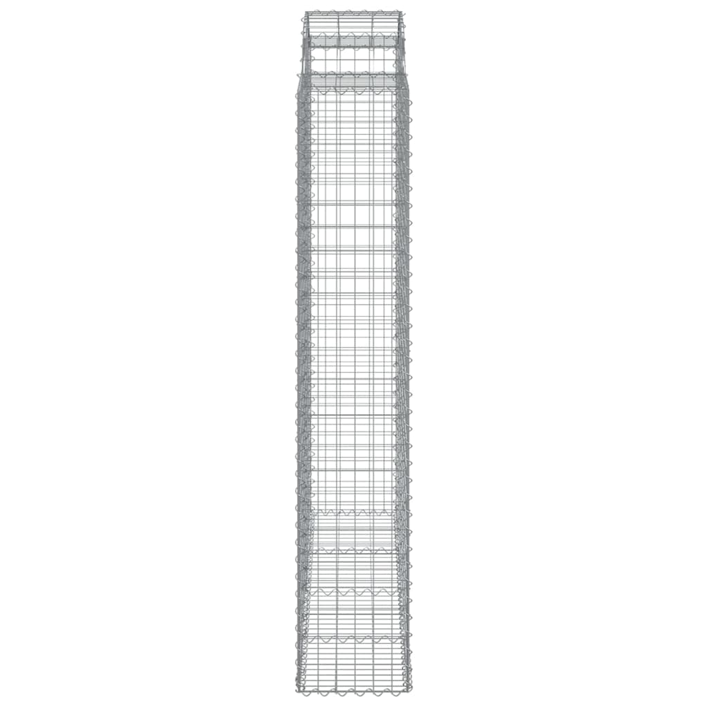 Išlenkti gabiono krepšiai, 7vnt., 200x50x220/240cm, geležis
