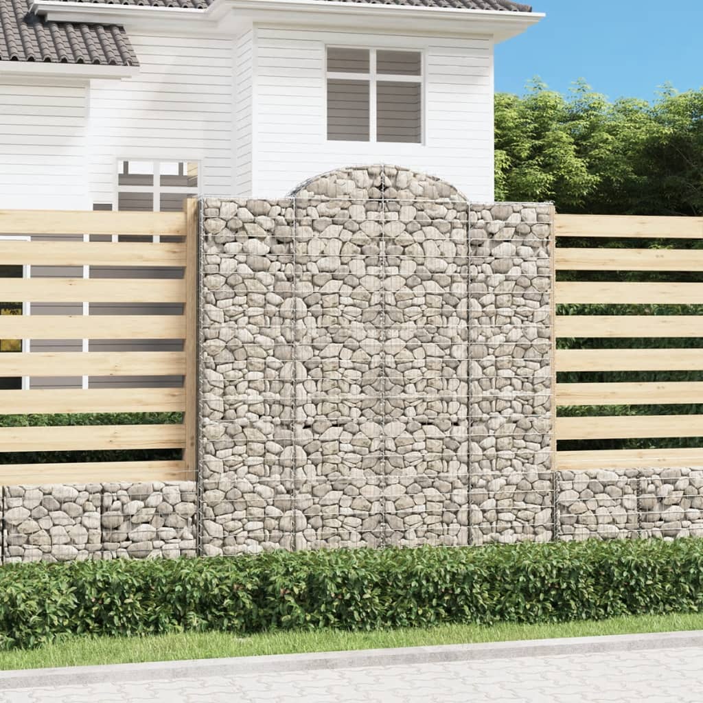 Išlenkti gabiono krepšiai, 11vnt., 200x50x220/240cm, geležis