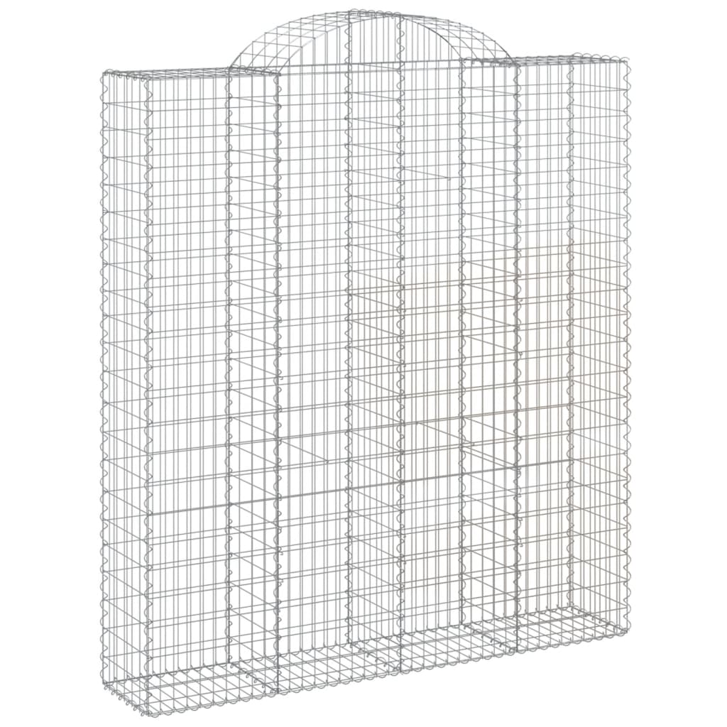 Išlenkti gabiono krepšiai, 12vnt., 200x50x220/240cm, geležis
