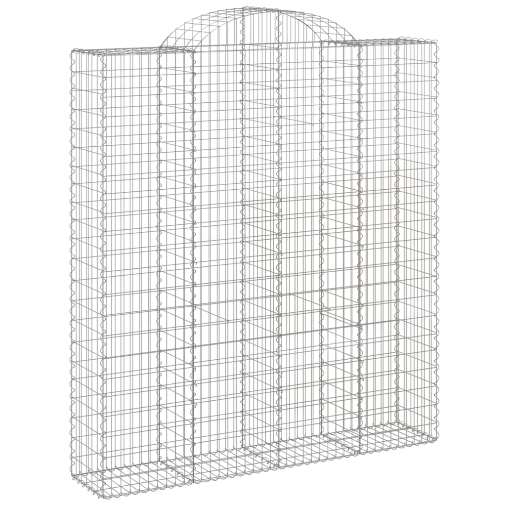 Išlenkti gabiono krepšiai, 13vnt., 200x50x220/240cm, geležis