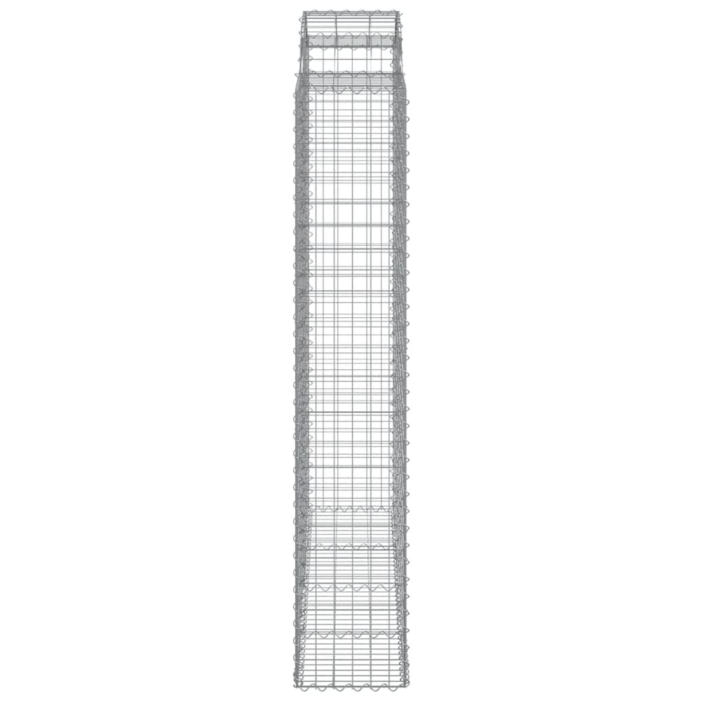 Išlenkti gabiono krepšiai, 13vnt., 200x50x220/240cm, geležis