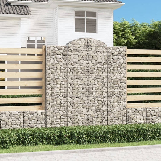 Arkiniai gabionų krepšeliai, 18 vnt., 200x50x220/240 cm, cinkuota geležis