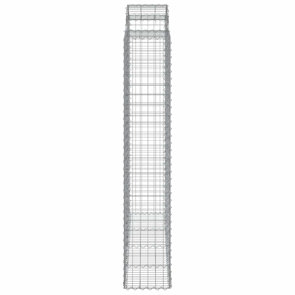 Arkiniai gabionų krepšeliai, 20 vnt., 200x50x220/240 cm, cinkuota geležis