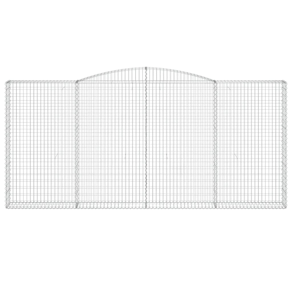 Išlenkti gabiono krepšiai, 5vnt., 400x30x180/200cm, geležis