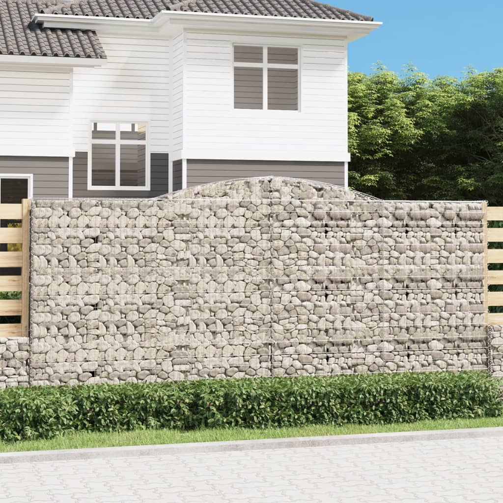 Išlenkti gabiono krepšiai, 25vnt., 400x30x180/200cm, geležis