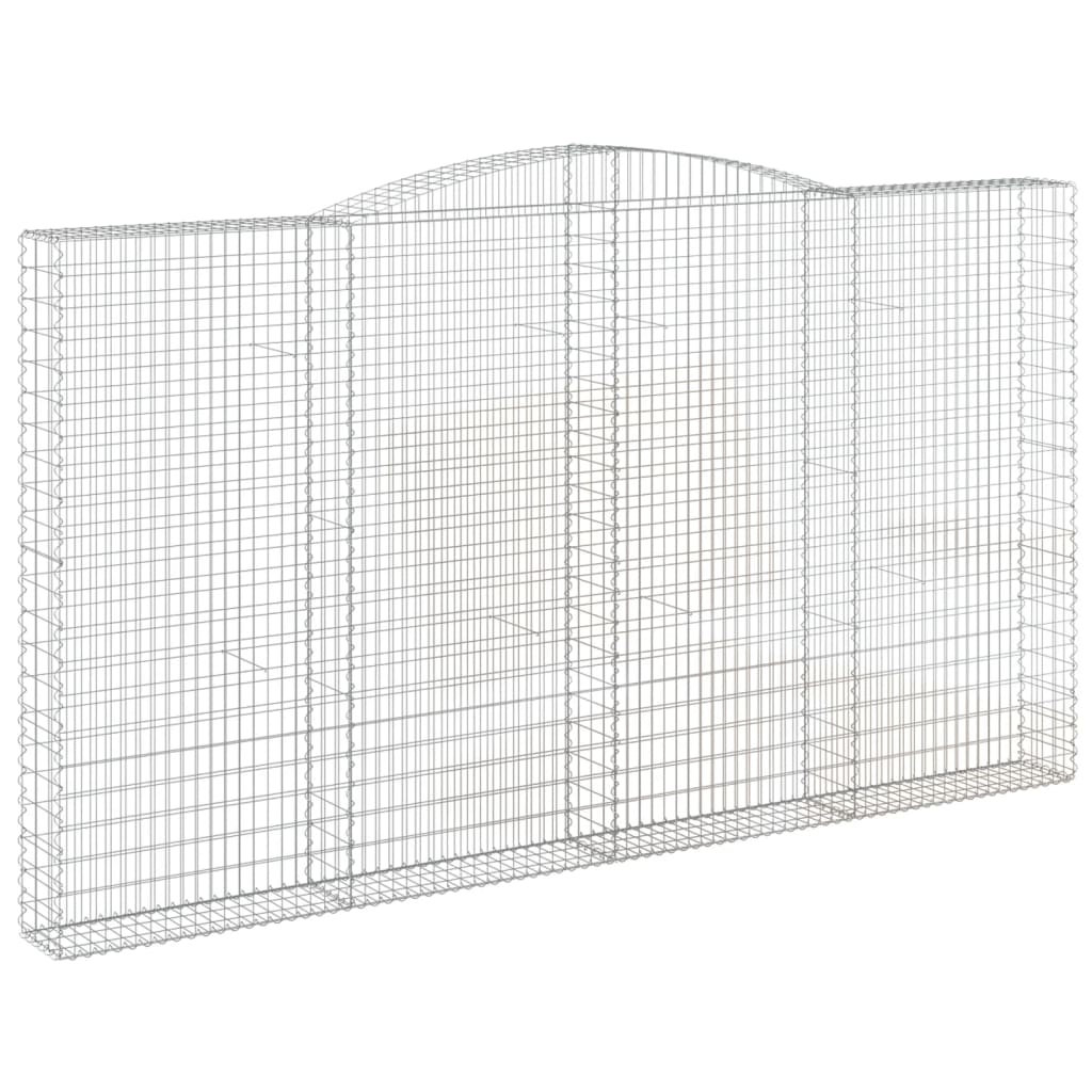 Išlenkti gabiono krepšiai, 3vnt., 400x30x220/240cm, geležis