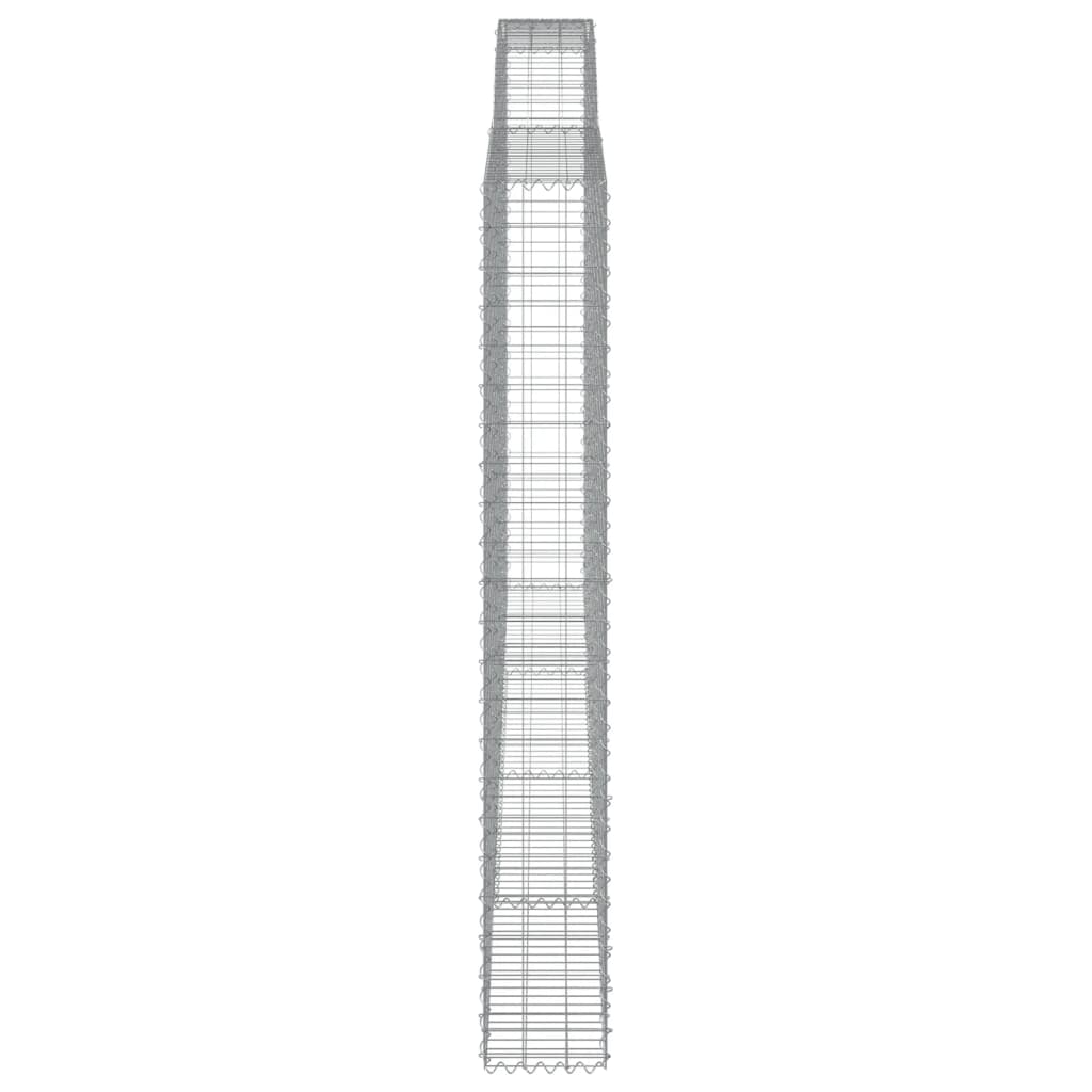 Išlenkti gabiono krepšiai, 4vnt., 400x30x220/240cm, geležis
