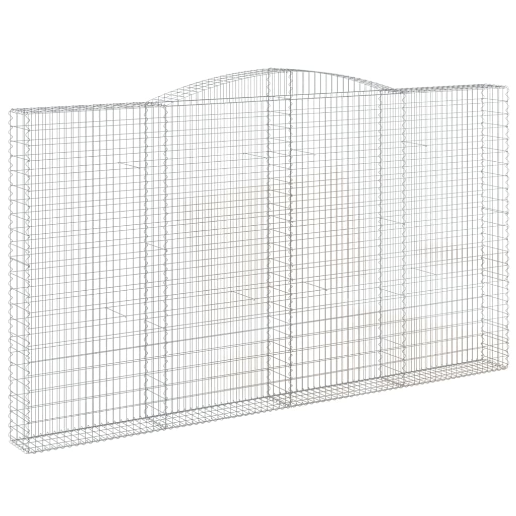 Išlenkti gabiono krepšiai, 10vnt., 400x30x220/240cm, geležis