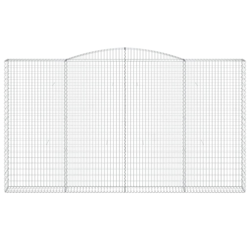 Išlenkti gabiono krepšiai, 15vnt., 400x30x220/240cm, geležis