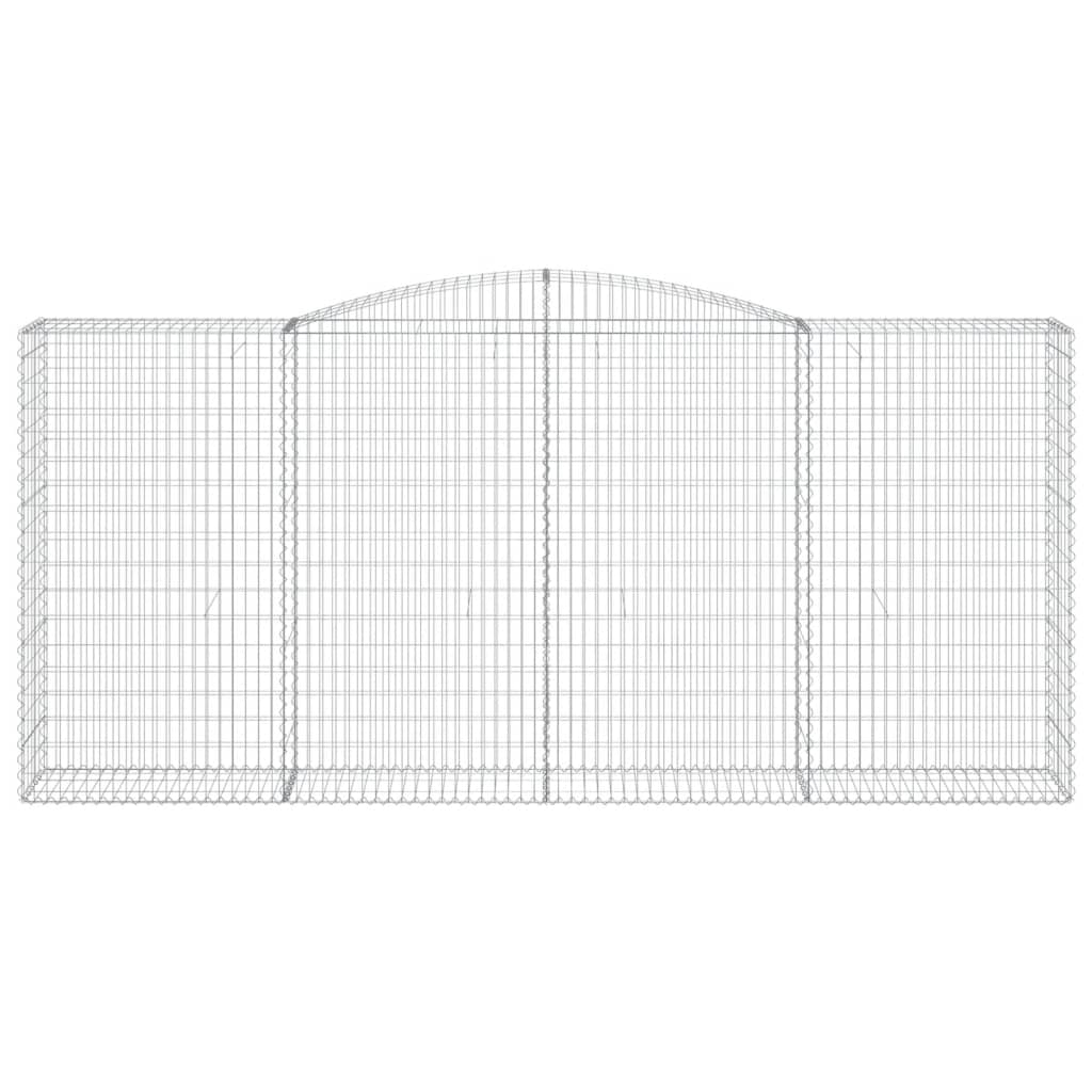 Išlenkti gabiono krepšiai, 4vnt., 400x50x180/200cm, geležis