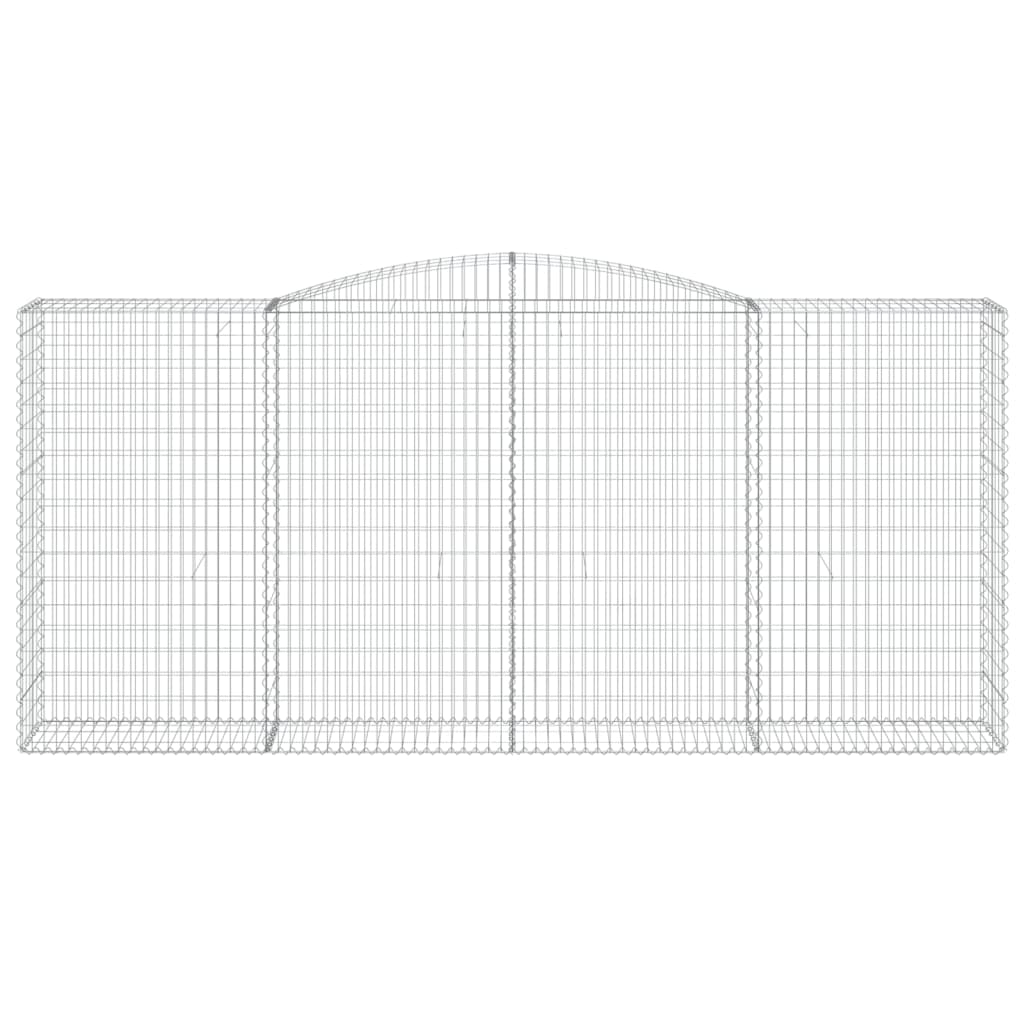 Išlenkti gabiono krepšiai, 6vnt., 400x50x180/200cm, geležis