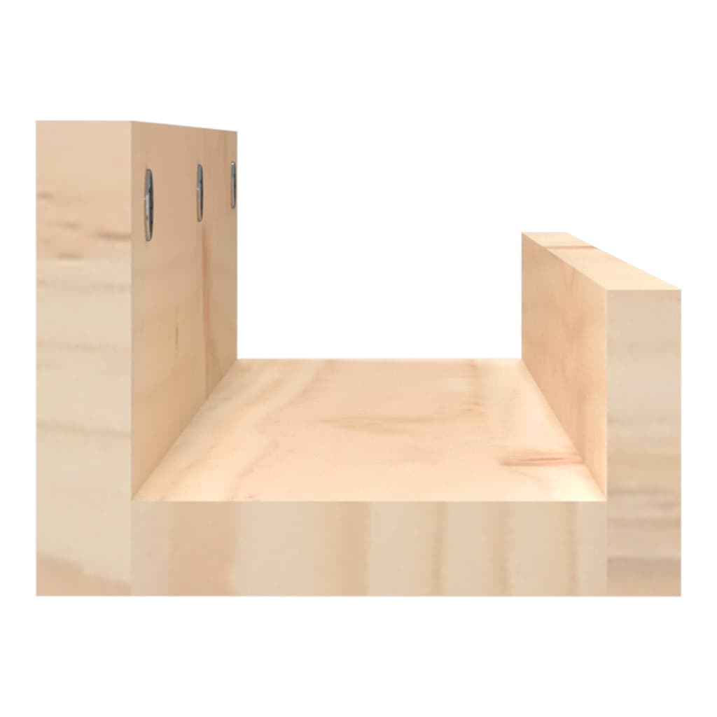 Sieninės lentynos, 2vnt., 50x12x9cm, pušies medienos masyvas