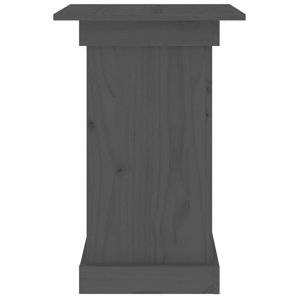 Gėlių stovas, pilkas, 40x40x60cm, pušies medienos masyvas