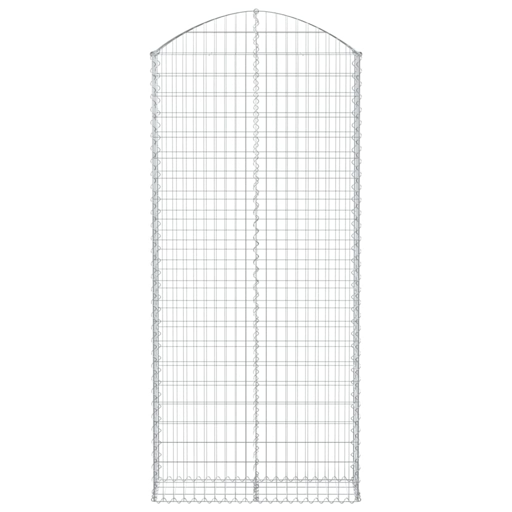 Išlenktas gabiono krepšys, 100x30x220/240 cm, geležis