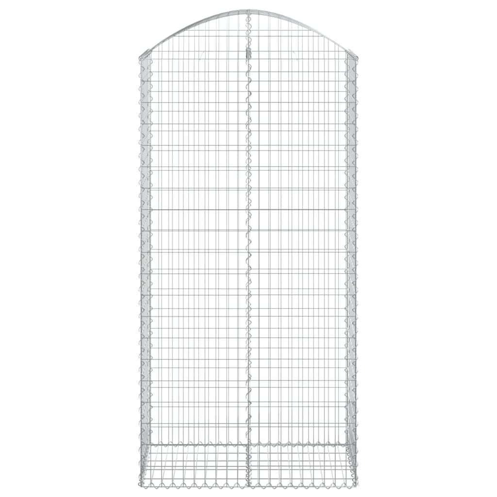Išlenktas gabiono krepšys, 100x50x200/220 cm, geležis