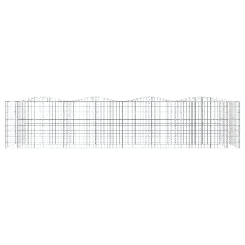 Išlenktas aukštas gabiono lovelis, 400x100x100cm, geležis