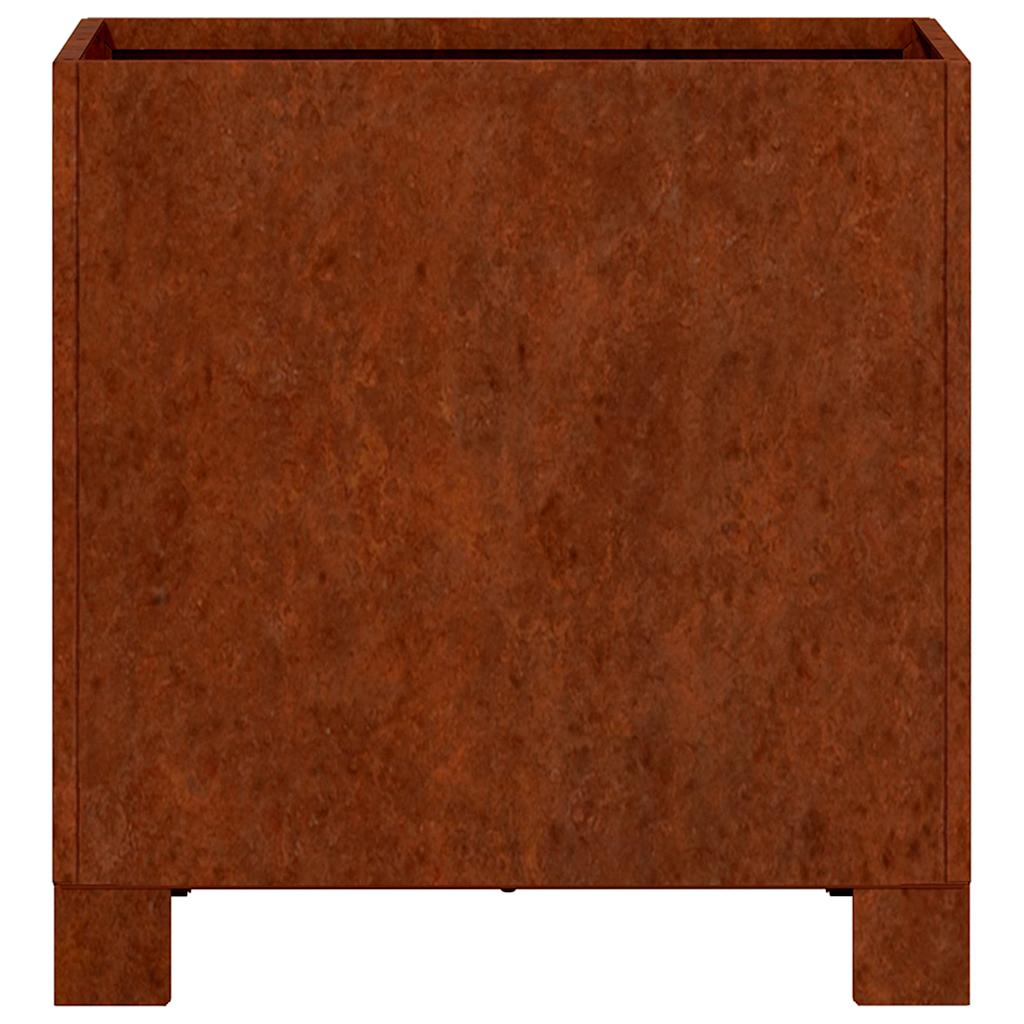Lovelis su kojelėmis, rūdžių, 30x30x30cm, Corten plienas