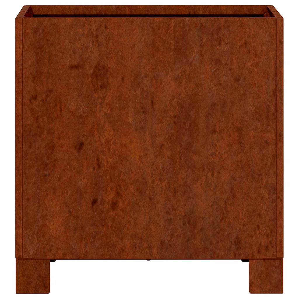 Loveliai su kojelėm, 2vnt., rūdžių, 30x30x30cm, Corten plienas