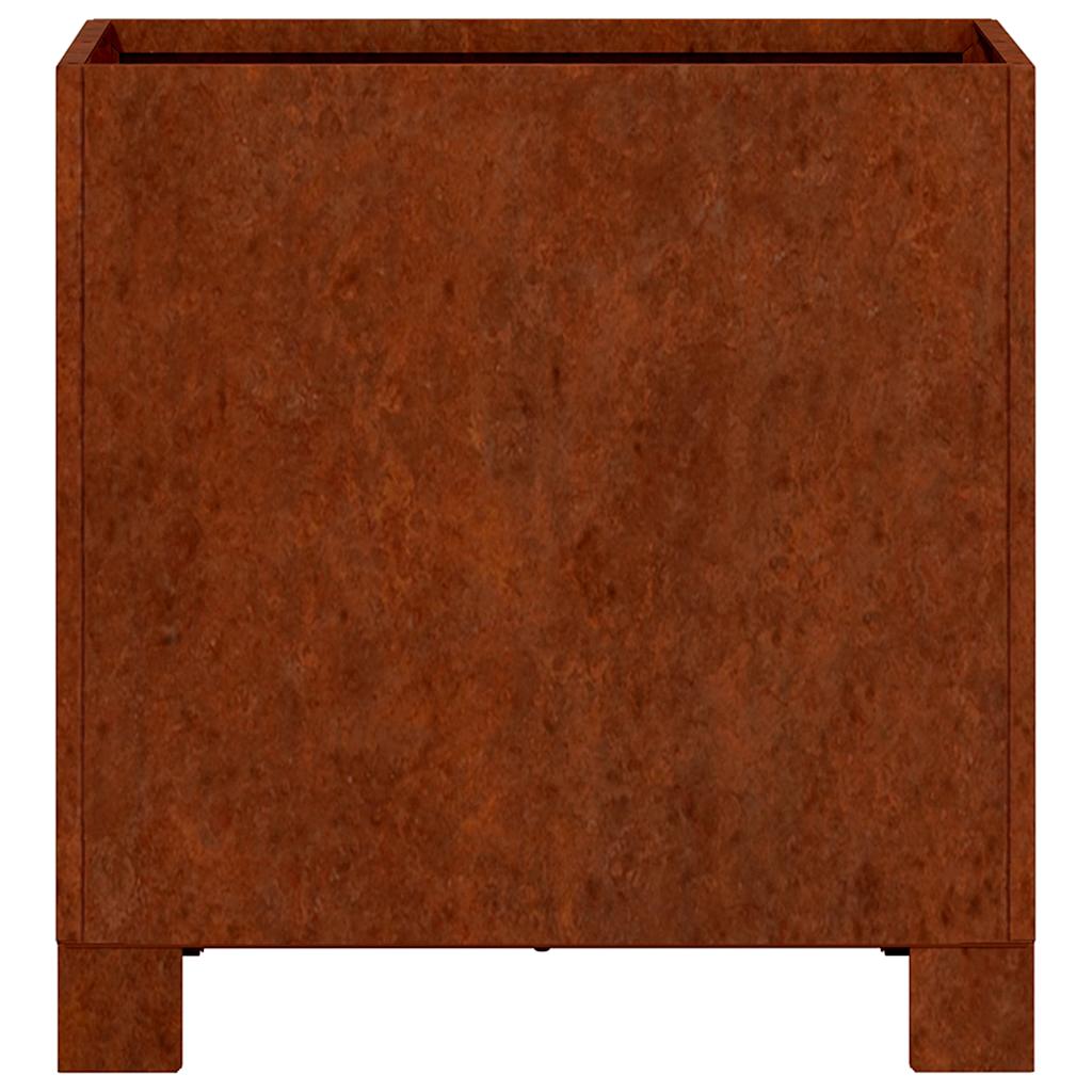Loveliai su kojelėm, 2vnt., rūdžių, 30x30x30cm, Corten plienas