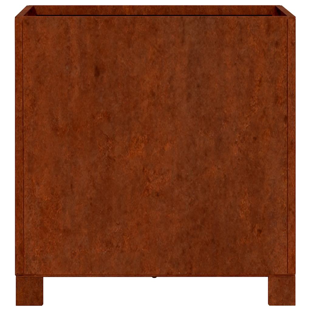 Lovelis su kojelėmis, rūdžių, 40x40x40cm, Corten plienas