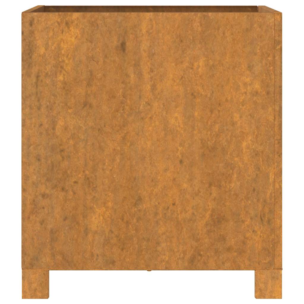 Lovelis su kojelėmis, rūdžių, 40x40x40cm, Corten plienas
