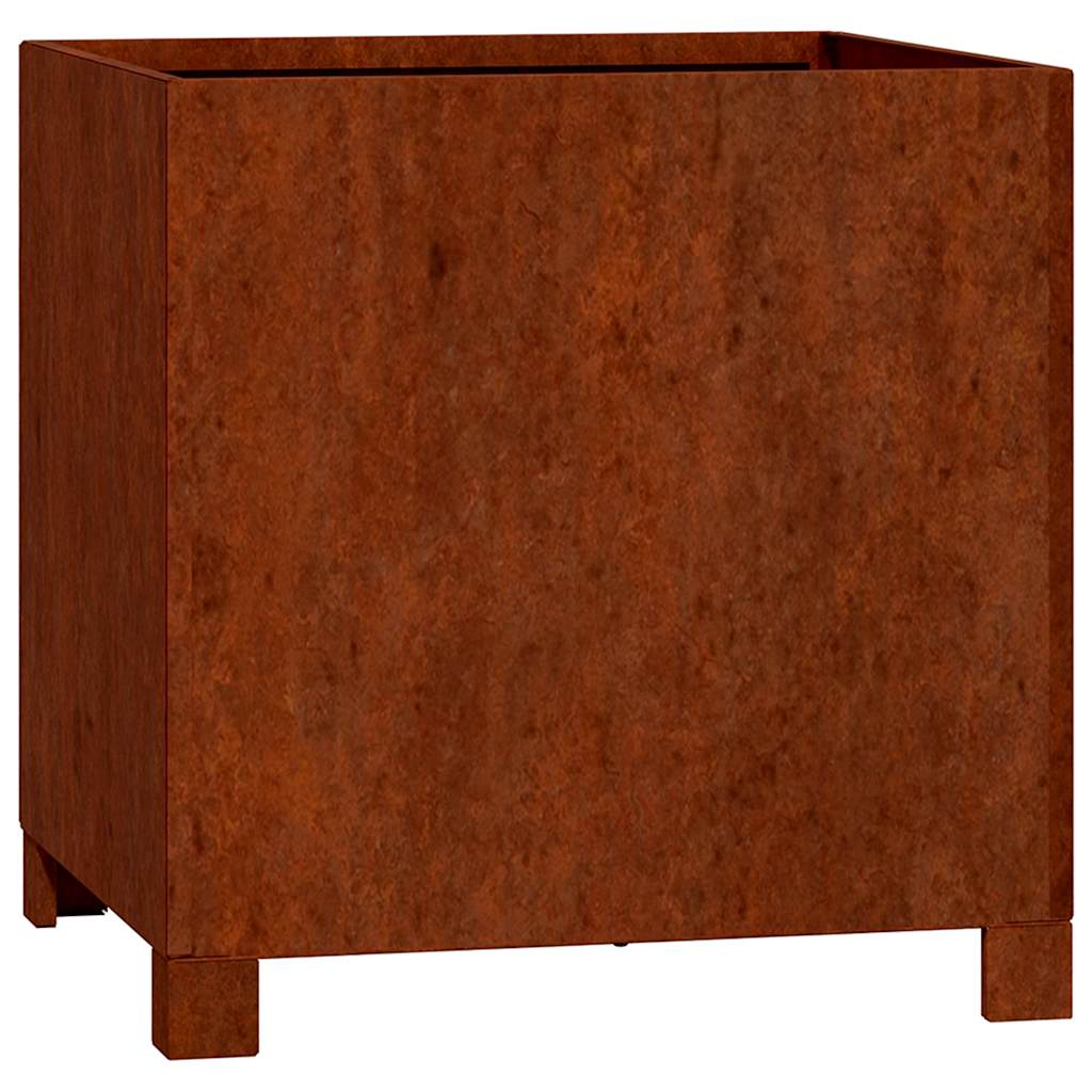 Lovelis su kojelėmis, rūdžių, 40x40x40cm, Corten plienas