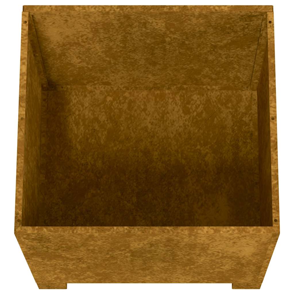 Loveliai su kojelėm, 2vnt., rūdžių, 40x40x40cm, Corten plienas