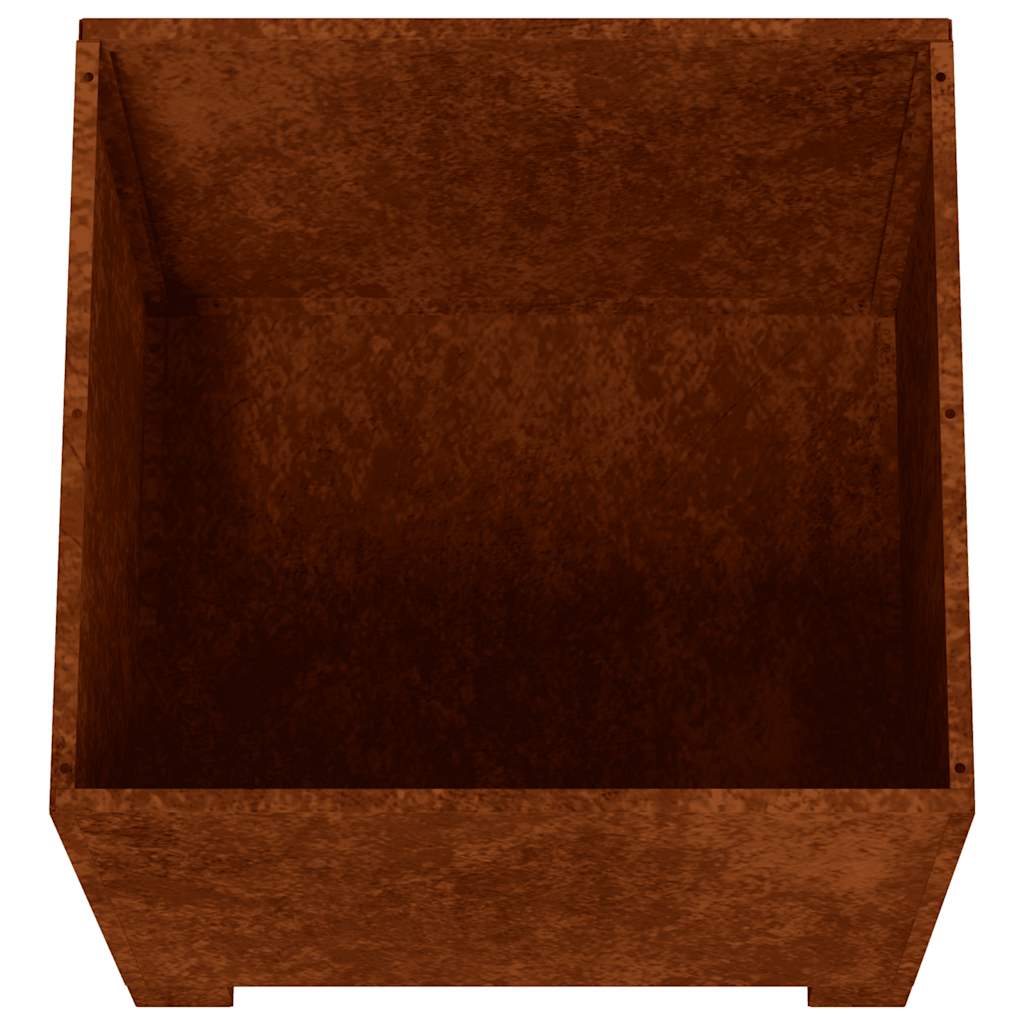 Lovelis su kojelėmis, rūdžių, 49x47x50cm, Corten plienas
