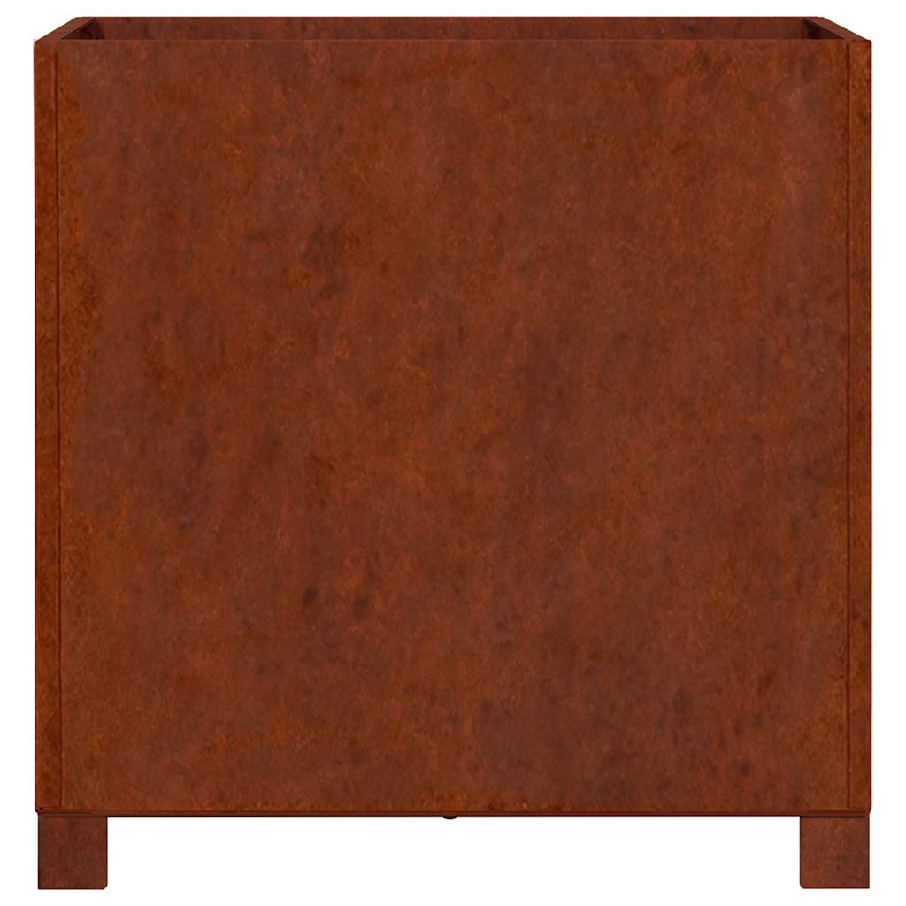 Loveliai su kojelėm, 2vnt., rūdžių, 50x50x50cm, Corten plienas