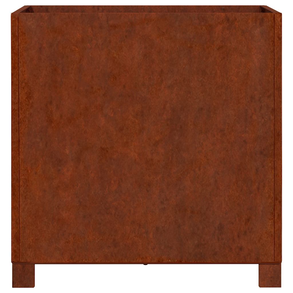 Loveliai su kojelėm, 2vnt., rūdžių, 50x50x50cm, Corten plienas