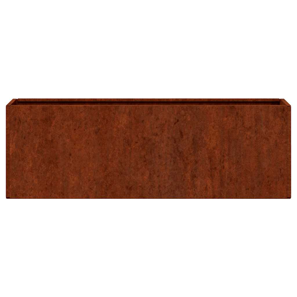 Sieniniai loveliai, 2vnt., rūdžių, 53x10x17cm, Corten plienas