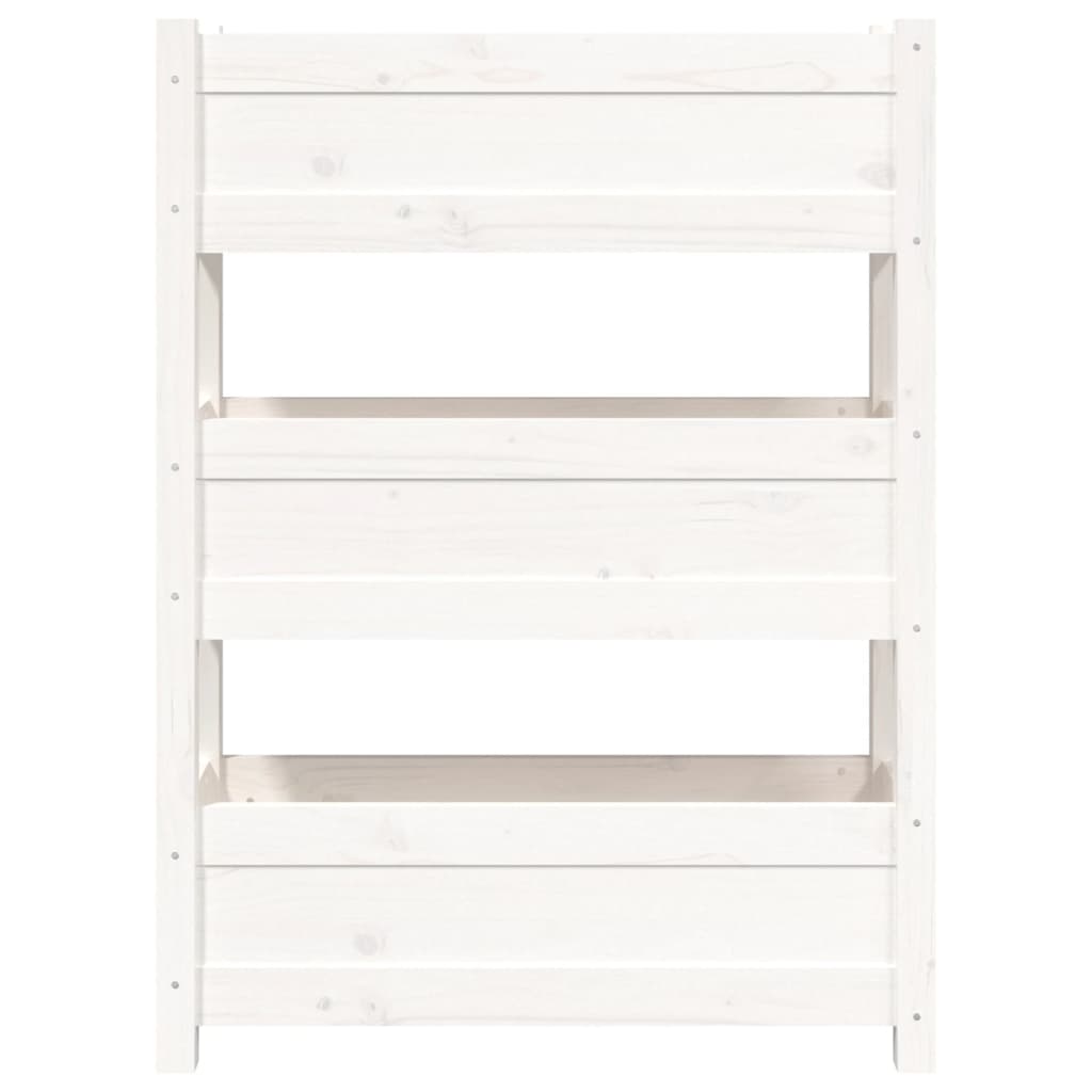 Lovelis, baltas, 77x25x104,5cm, pušies medienos masyvas