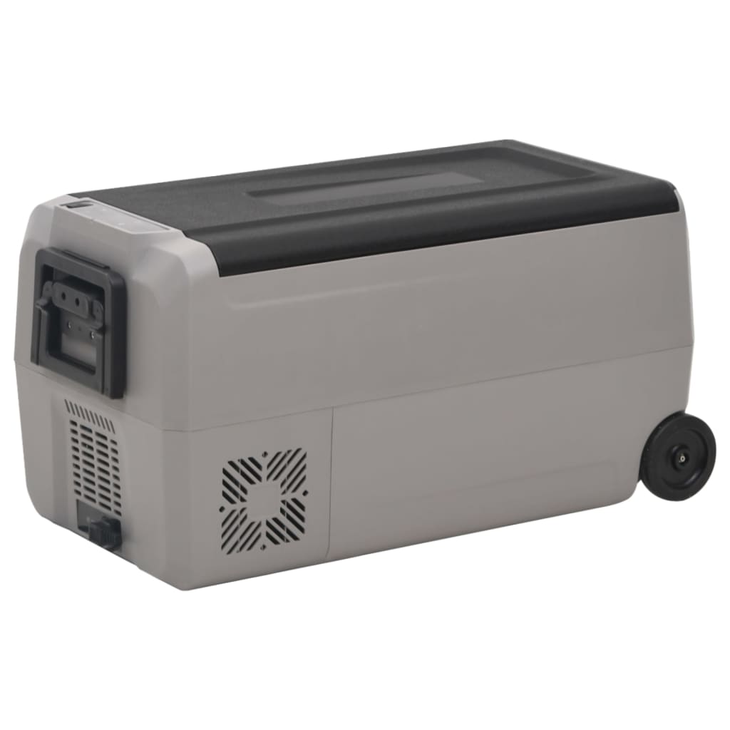 Šaltdėžė su ratukais ir rankena, juoda ir pilka, 36l, PP ir PE