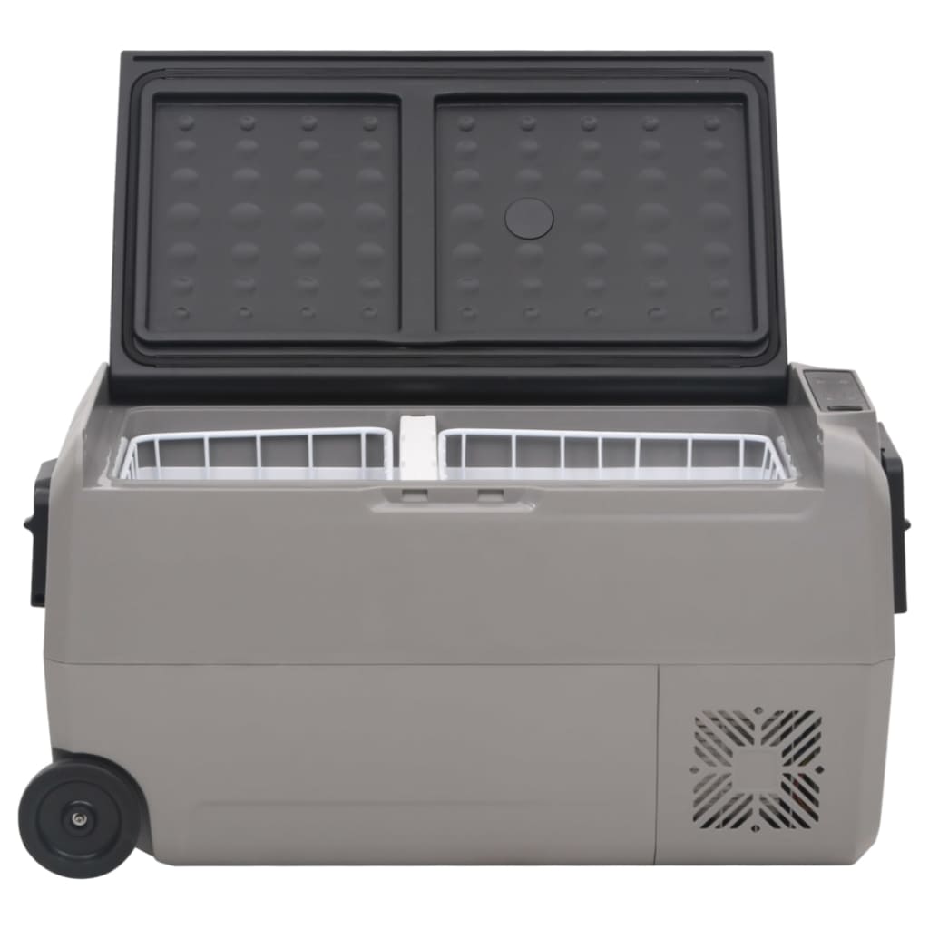 Šaltdėžė su ratukais ir rankena, juoda ir pilka, 36l, PP ir PE