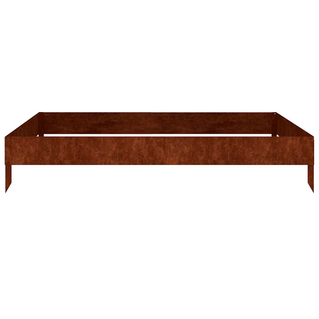 Aukštas sodo lovelis, 100x100x18,5cm, Corten plienas