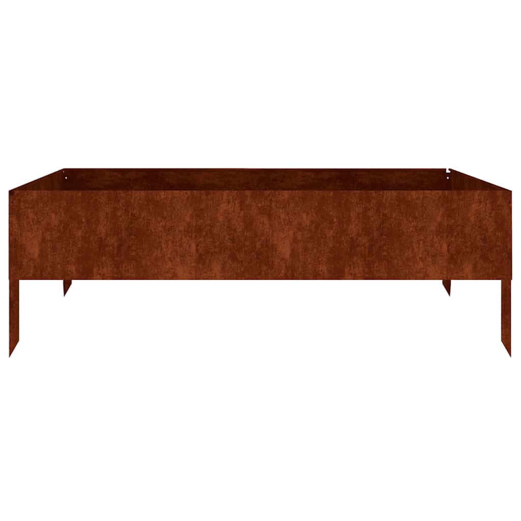 Aukštas sodo lovelis, 100x100x33,5cm, Corten plienas
