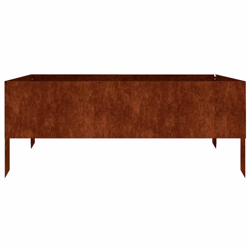 Aukštas sodo lovelis, 100x100x41cm, Corten plienas