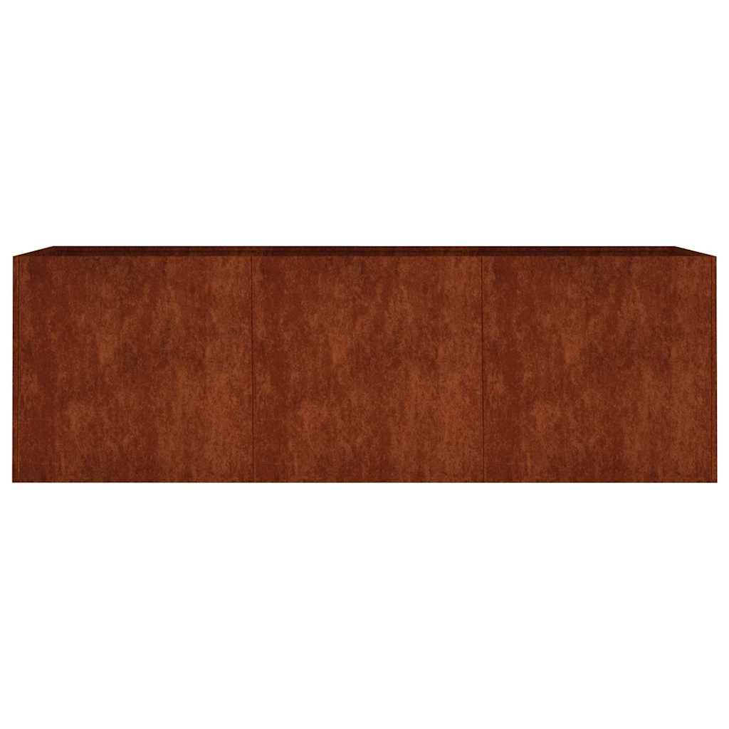 Aukštas sodo lovelis, 120x40x40cm, Corten plienas