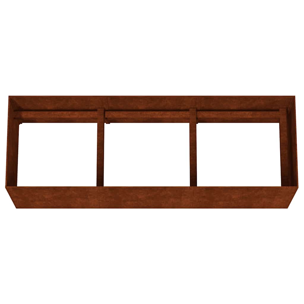 Aukštas sodo lovelis, 120x40x40cm, Corten plienas